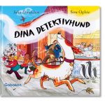 Bokframside av Dina detektivhund, bildebok med ein hund på framsida