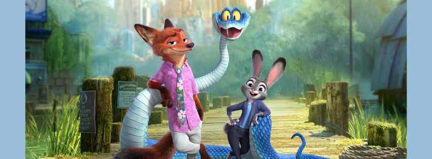 ein rev, ei kanin og ein slange, animert bilde